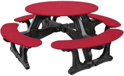 Cantina Round Table Outdoor Seating - Durable Outdoor Seating for 8