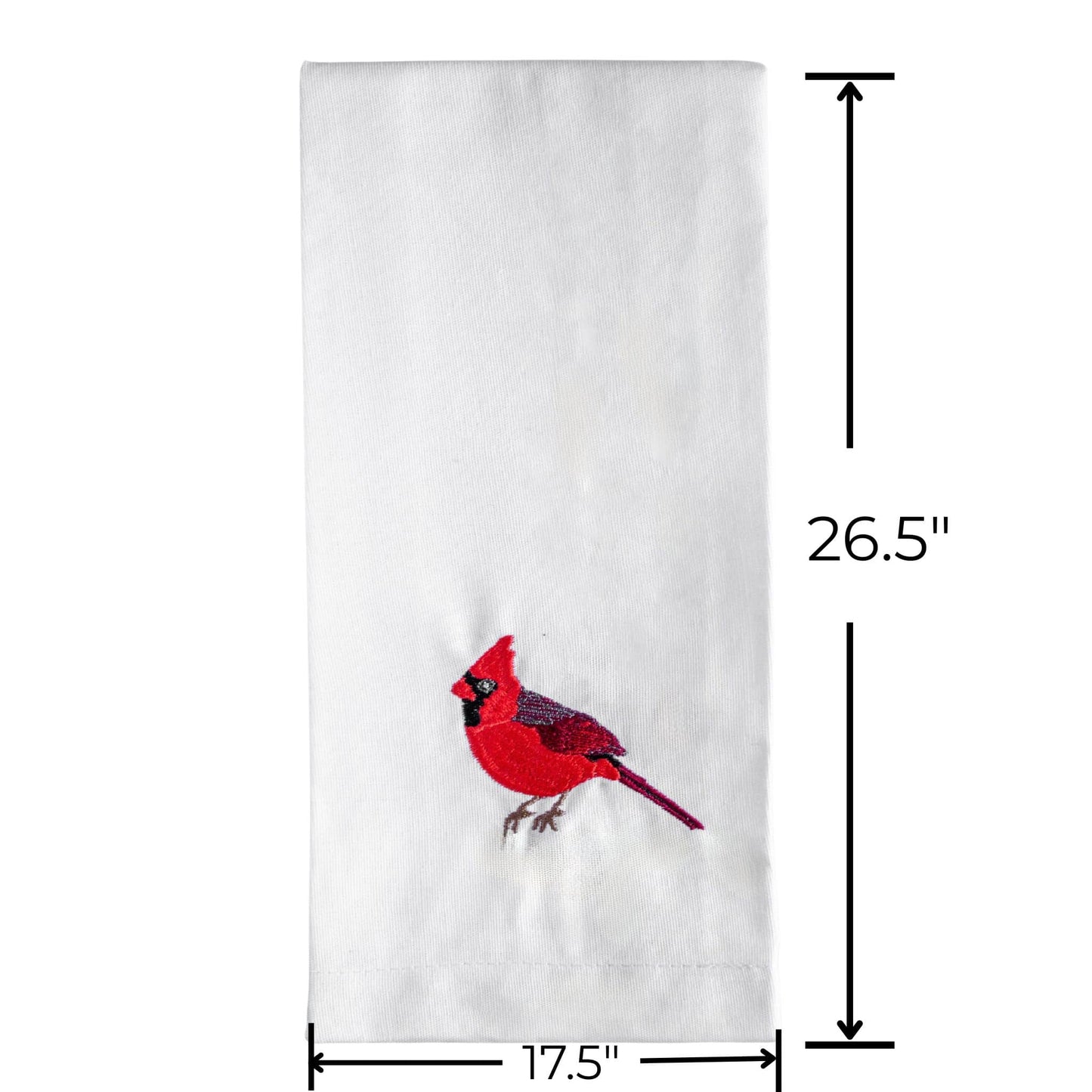 100% Cotton Tea Towels with Bird Embroidery - Kitchen Towels