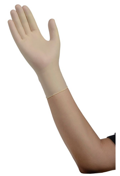 Exam Glove ESTEEM™ Medium NonSterile Stretch Vinyl Standard Cuff Length Smooth Cream Not Rated - 8882DOTP