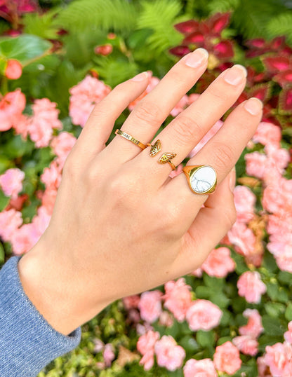 Howlite Stone Ring