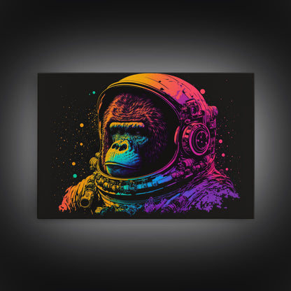 Space Ape, To The Moon Art, Framed Canvas Print, NFT Style Wall Art