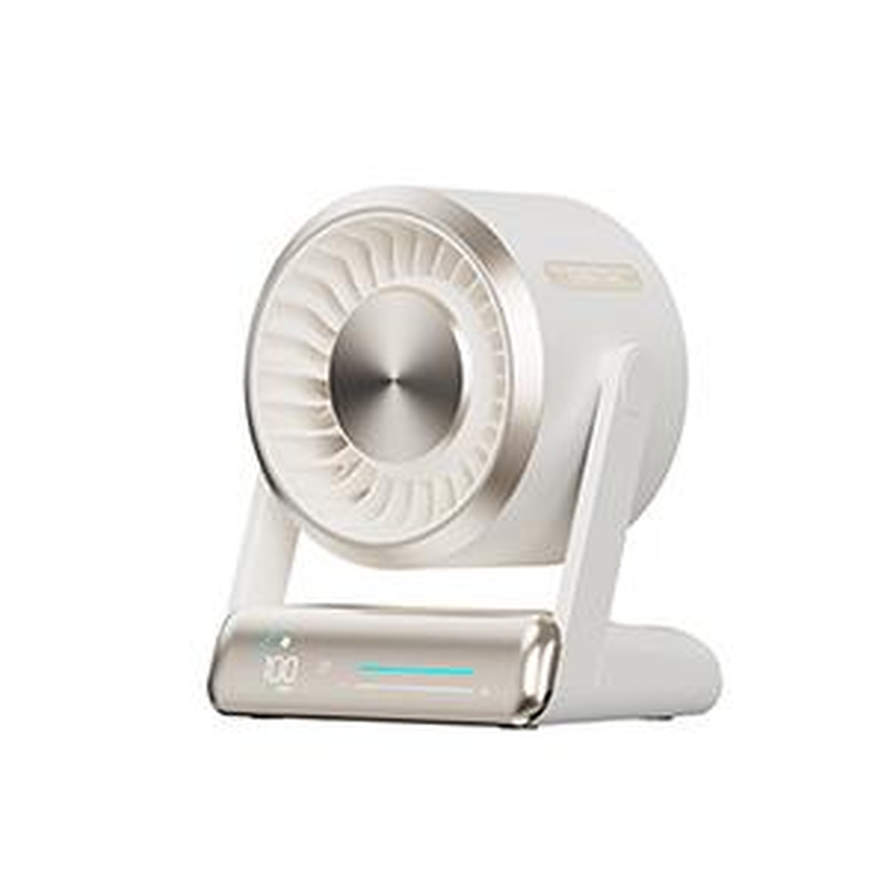 Coolhill Desktop Fan Turbo Table Fan Travel Vacation Essentials for Office 100-Speed Digital Display Low Noise Rechargeable Battery Dual Adjustment Modes Quiet Cooling Quiet Desk Fan Portable