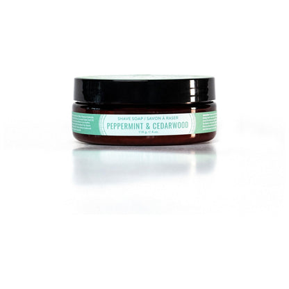 Educated Beards Peppermint & Cedarwood Shave Soap 4 oz