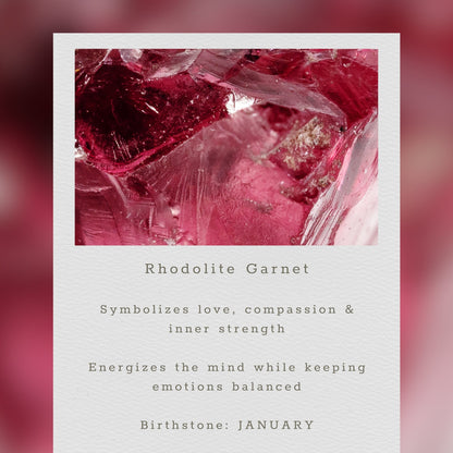 Rhodolite Garnet Silver Isla Bracelet