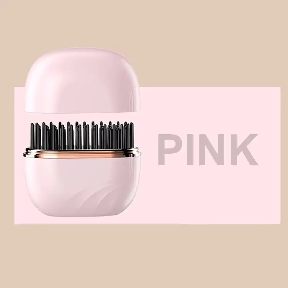 Cordless Hair Straightener Brush 3 Temp Adjustable Fast Heating Electric Hot Brush Hair Straightening Styling Detangling Comb