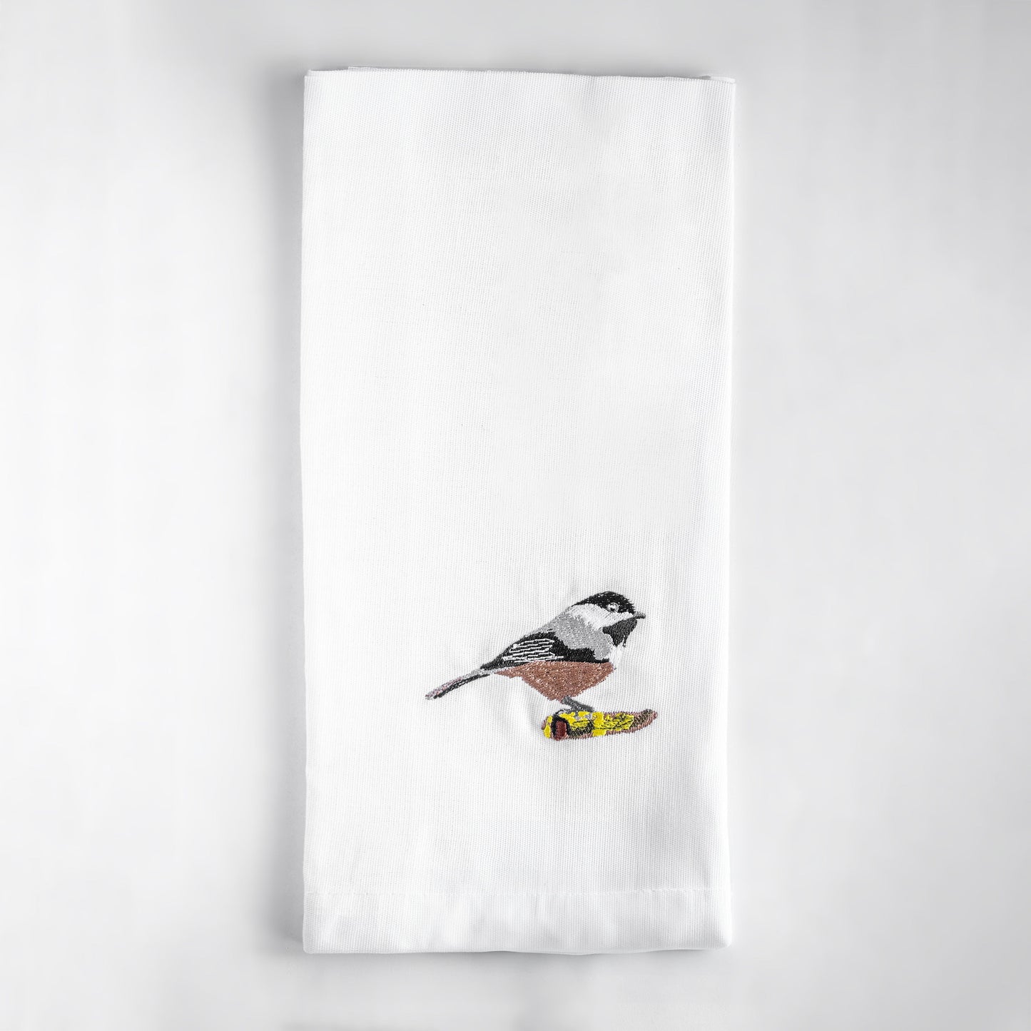 100% Cotton Tea Towels with Bird Embroidery - Kitchen Towels