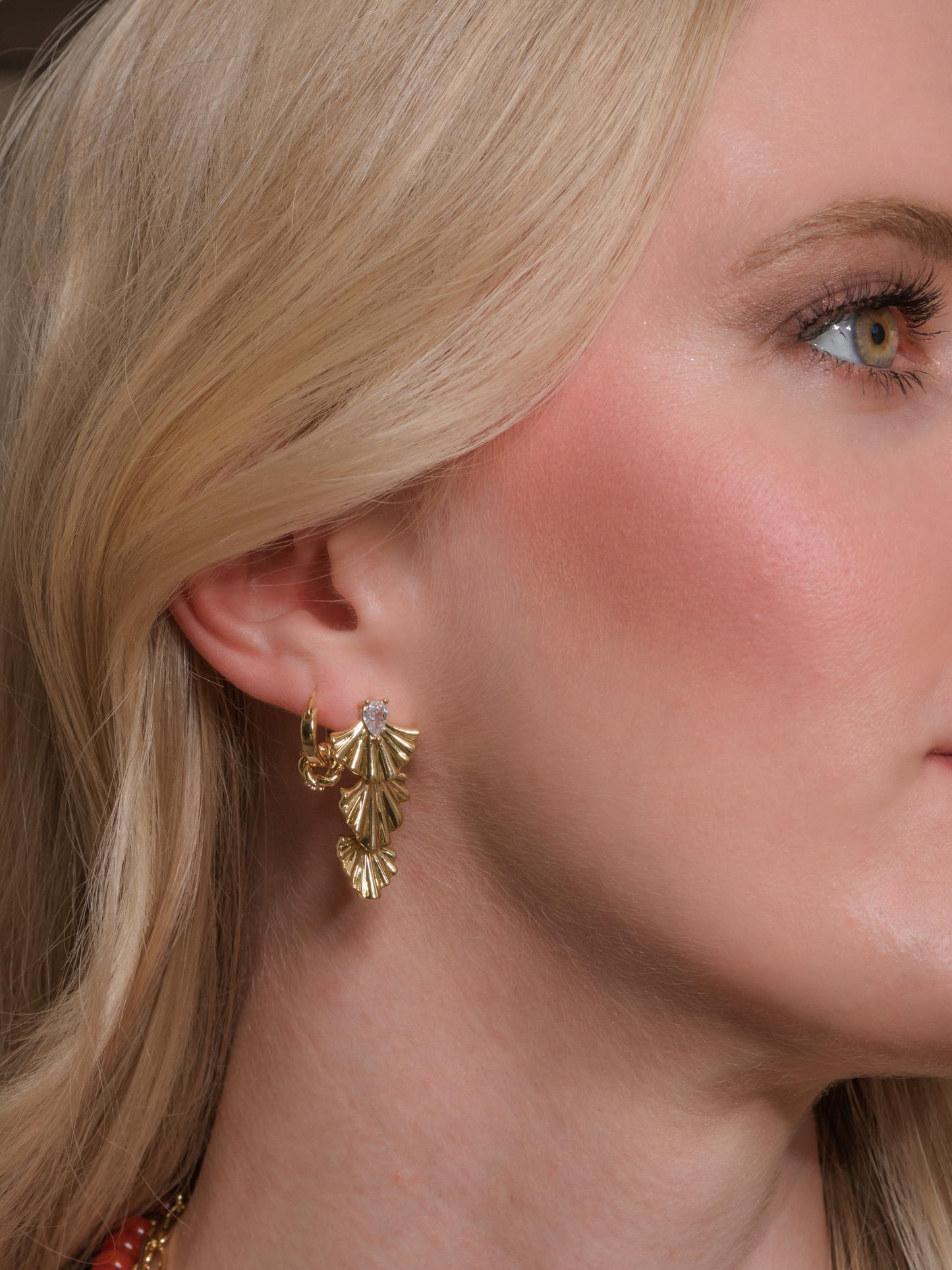 Drew Drop Fan Earring
