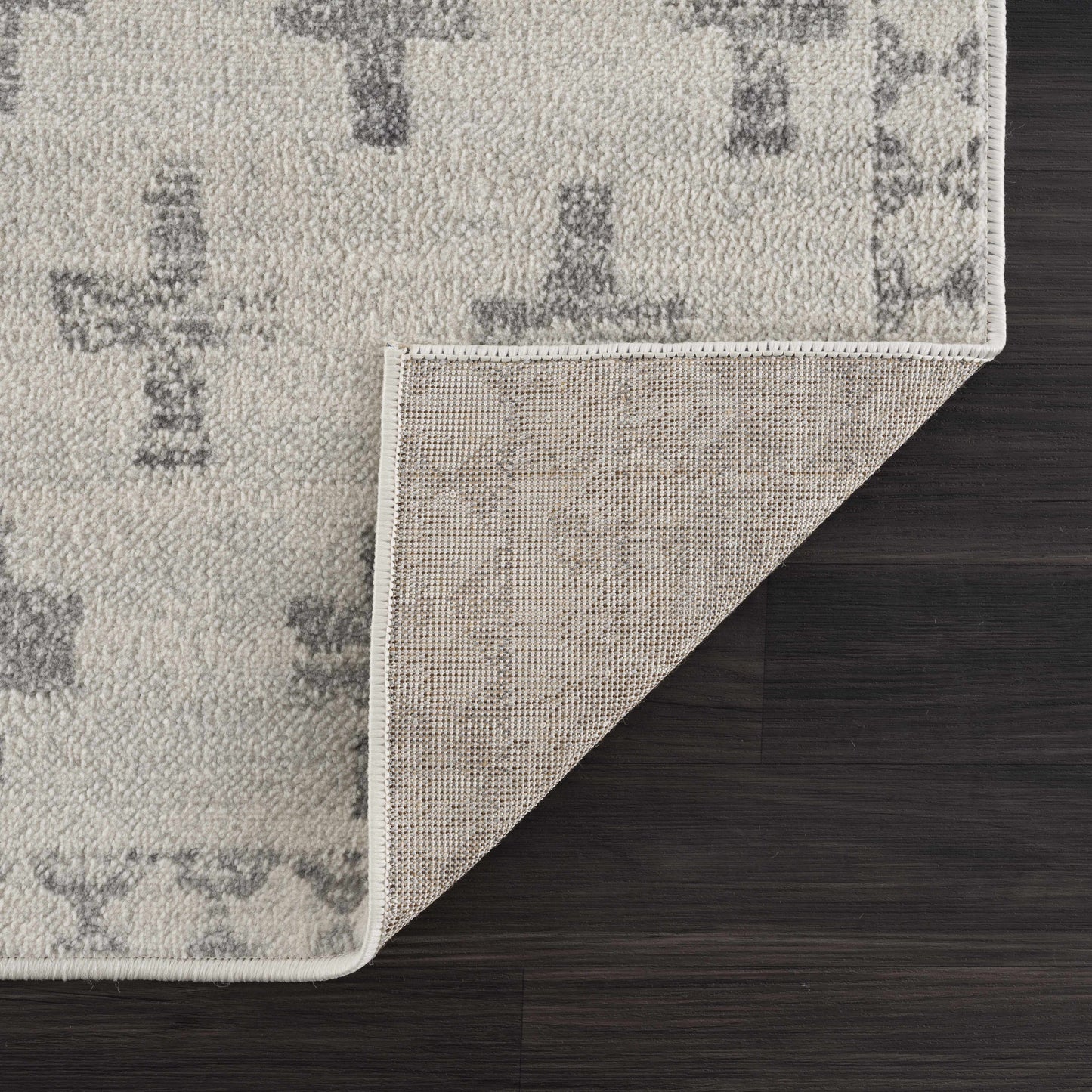 Tigris Swiss Cross Ivory & Gray 2322 Area Rug