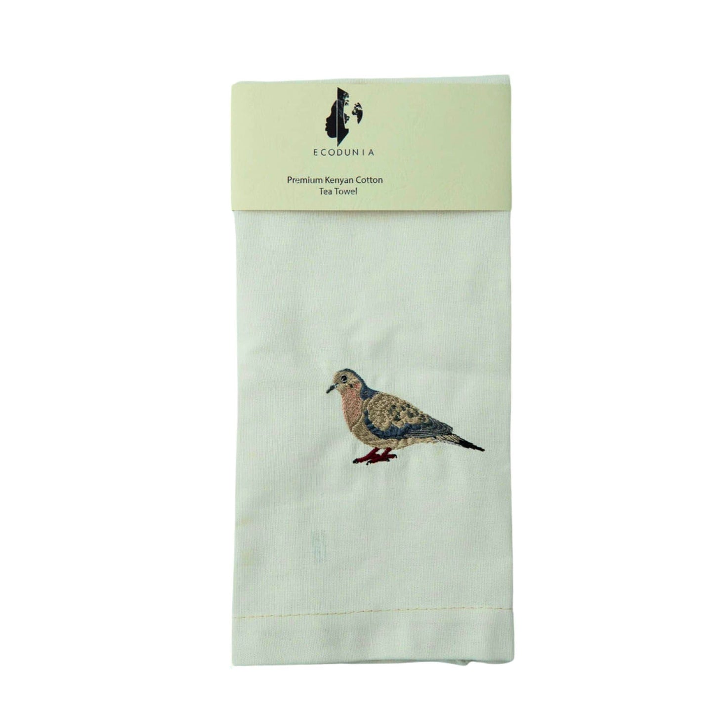100% Cotton Tea Towels with Bird Embroidery - Kitchen Towels