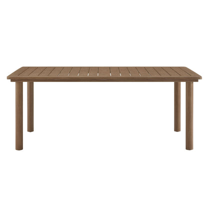 Parkland 76" Outdoor Patio Aluminum Dining Table by Modway