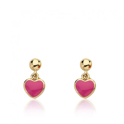 Enamel Heart Dangle Earring
