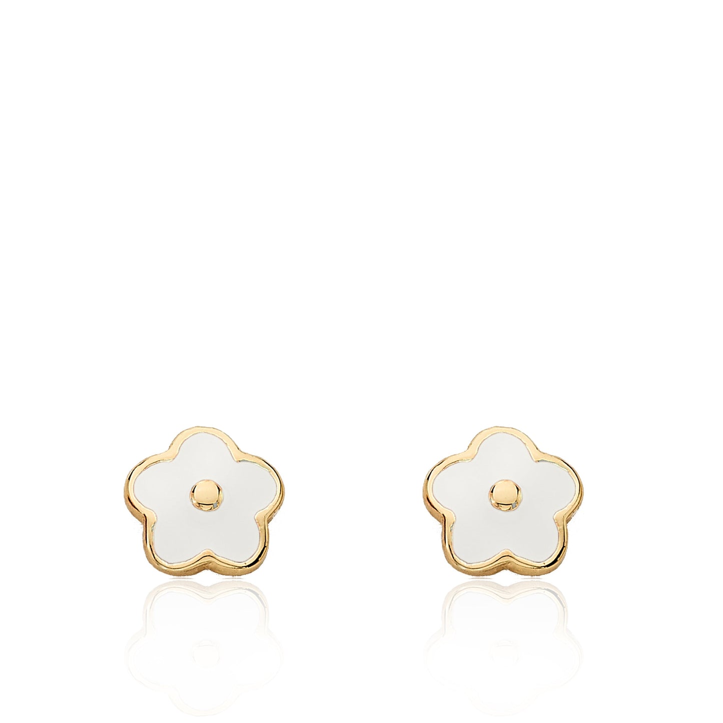Enamel Flower Stud Earring