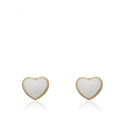Enamel Heart Stud Earring