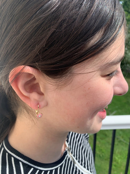 Enamel Flower Earring