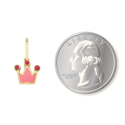 Enamel Crown Earring