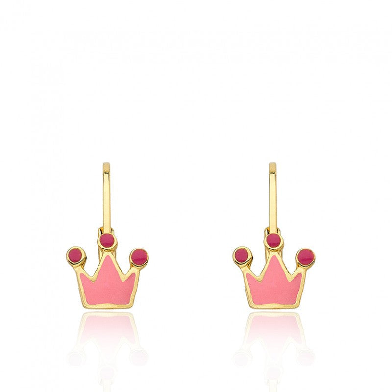 Enamel Crown Earring