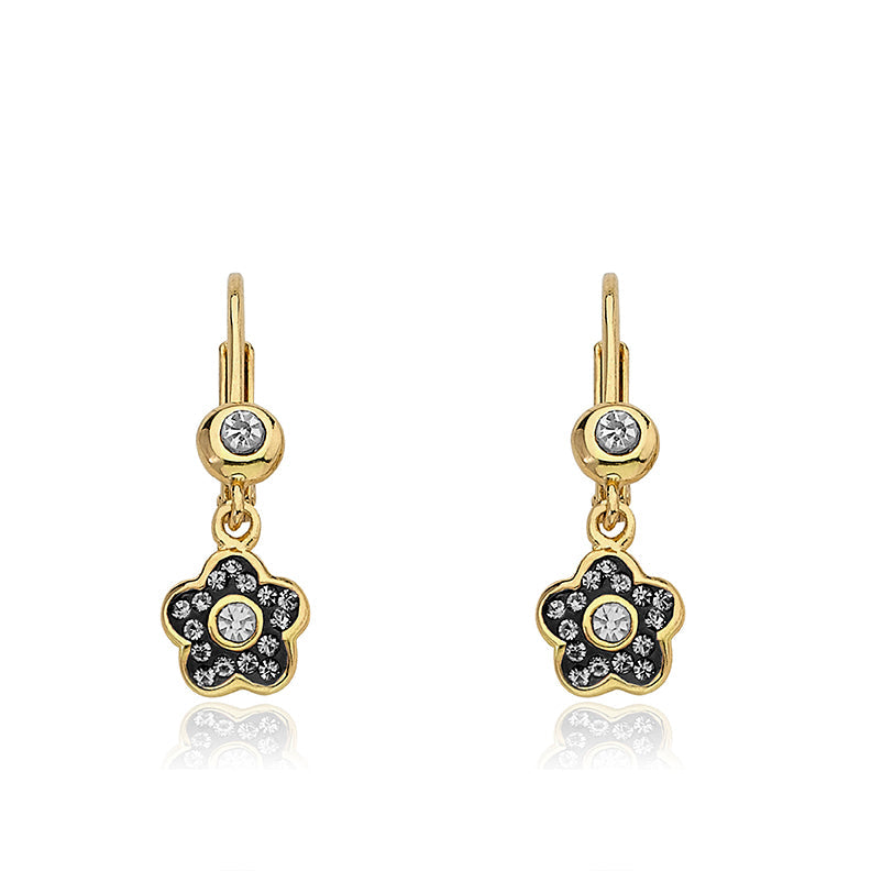Crystal Flower Dangle Earring