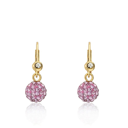 Crystal Ball Dangle Earring