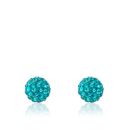 Crystal Ball Stud Earrings
