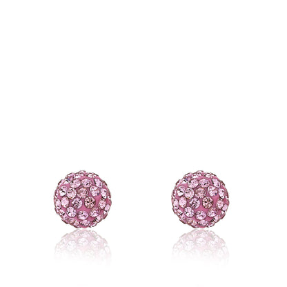 Crystal Ball Stud Earrings