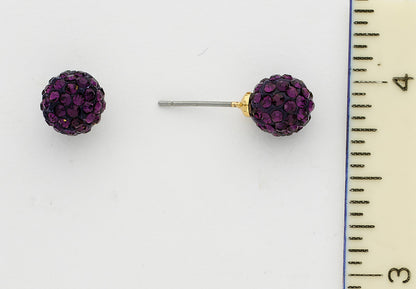 Crystal Ball Stud Earrings