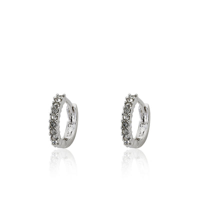 Tiny Crystal Huggy Earring
