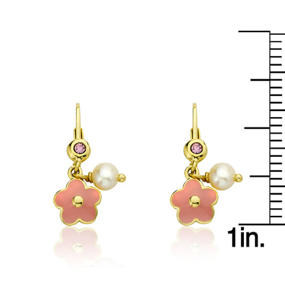 Flower Earring With Fresh Water Pearl
