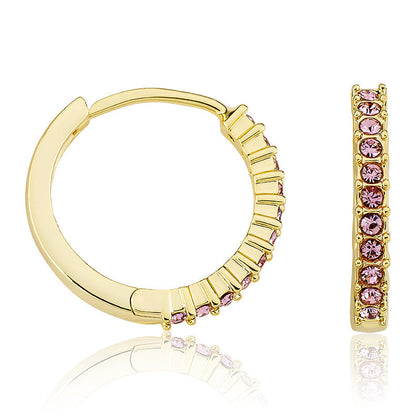 Medium Sized Crystal Huggy Earring