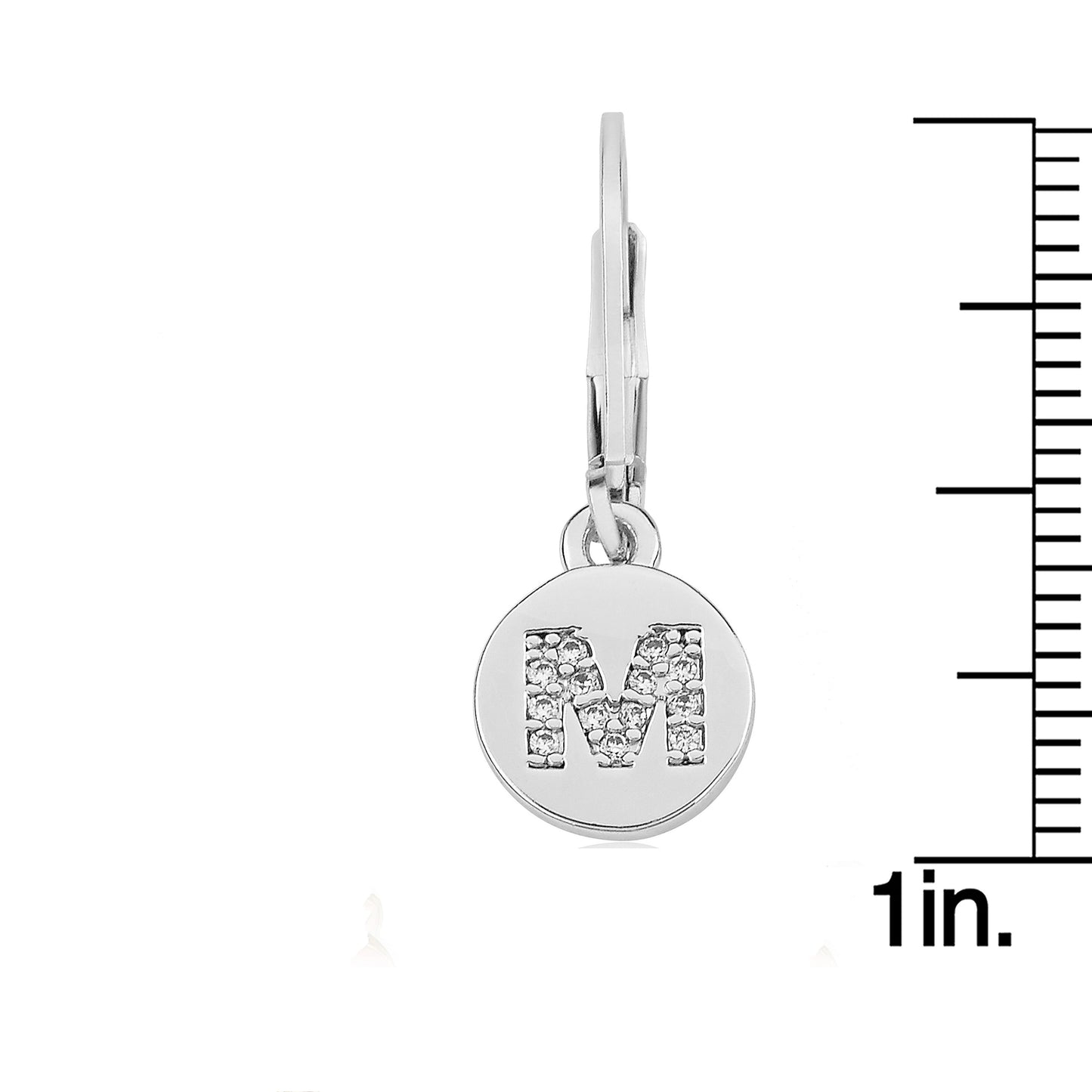 Classic! Initial Disc Leverback Earring