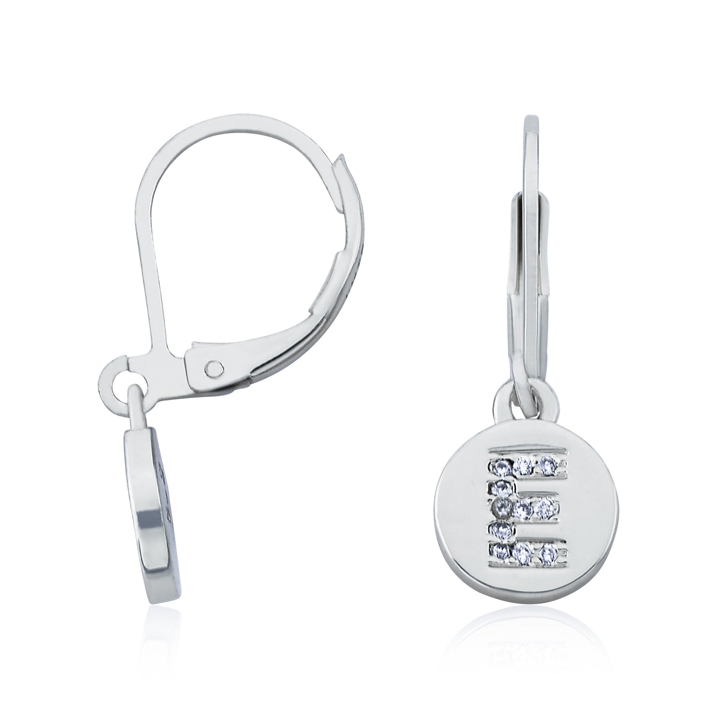 Classic! Initial Disc Leverback Earring