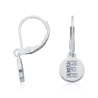 Classic! Initial Disc Leverback Earring