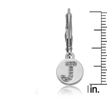 Classic! Initial Disc Leverback Earring