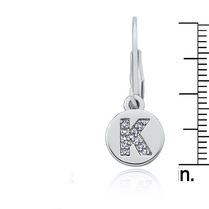 Classic! Initial Disc Leverback Earring
