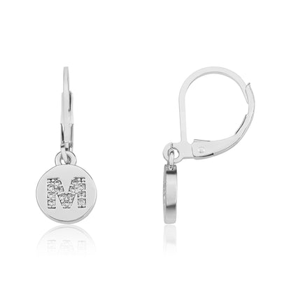 Classic! Initial Disc Leverback Earring