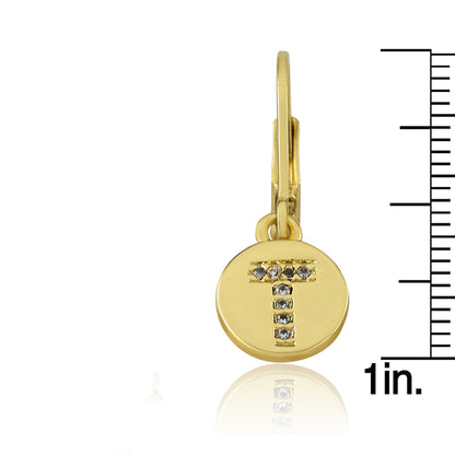 Classic! Initial Disc Leverback Earring