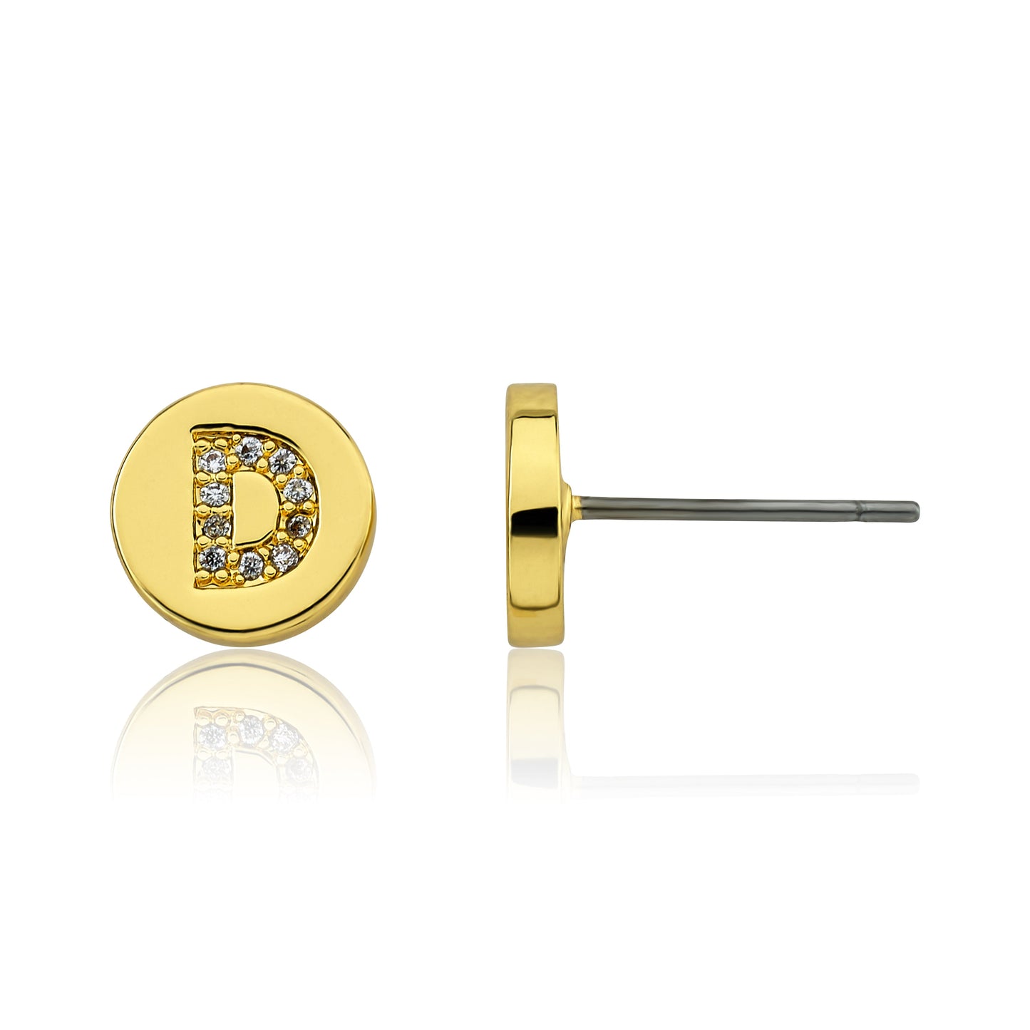 LMTS Classic! Initial Disc Stud Earring