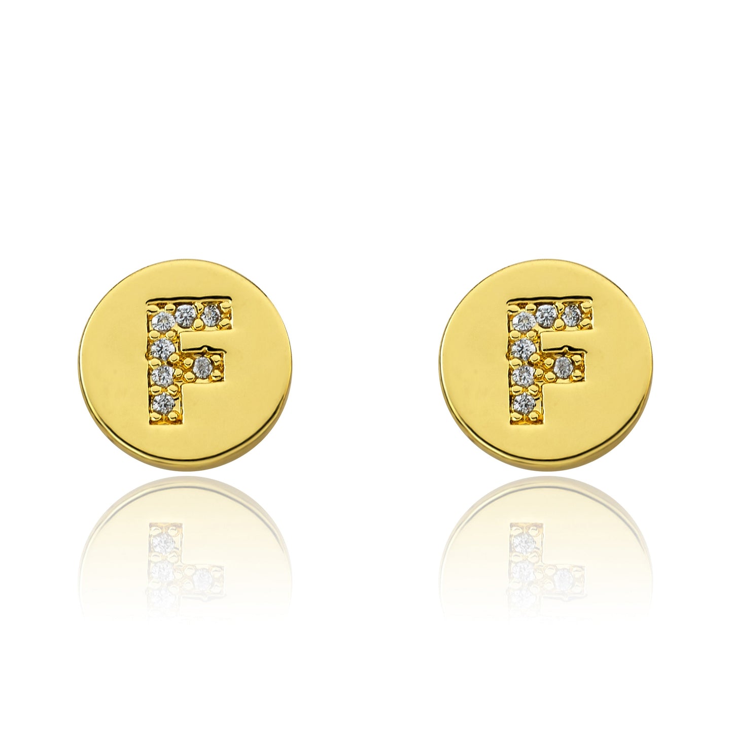 LMTS Classic! Initial Disc Stud Earring