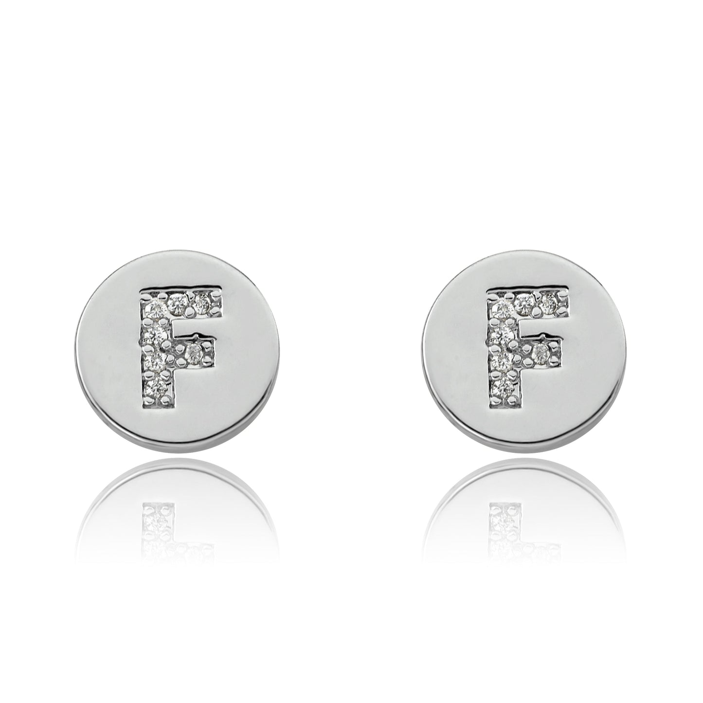 LMTS Classic! Initial Disc Stud Earring