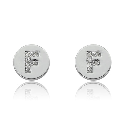 LMTS Classic! Initial Disc Stud Earring