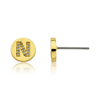 LMTS Classic! Initial Disc Stud Earring