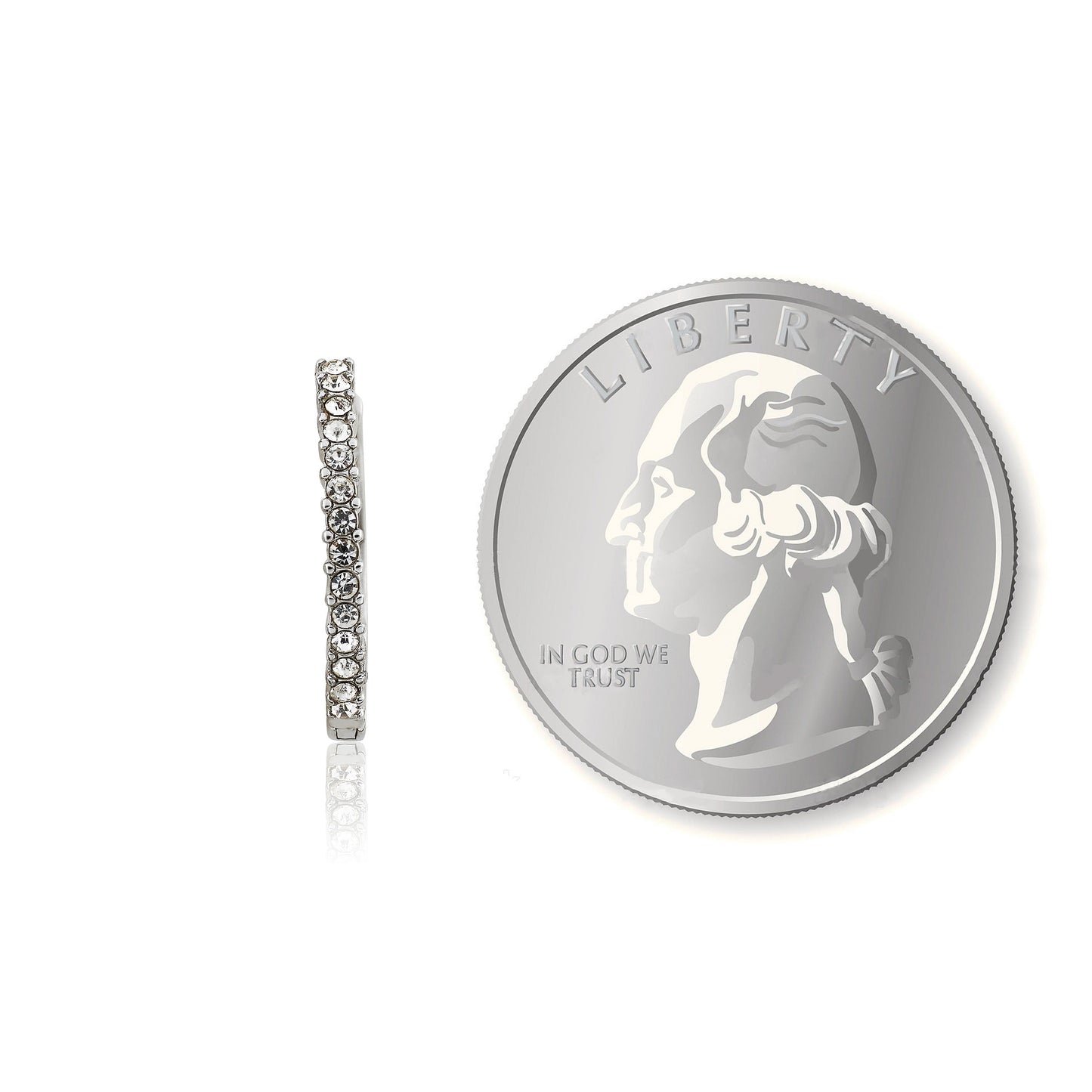 Quarter Size Hoop Earring