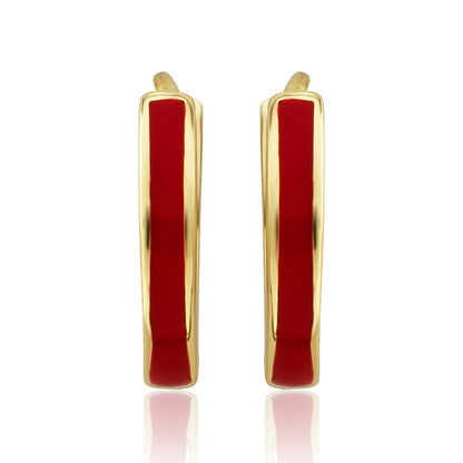 Enamel Huggy Earring