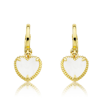 Mother of Pearl Heart Earring