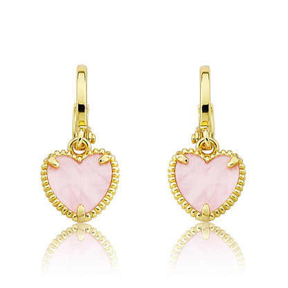 Mother of Pearl Heart Earring
