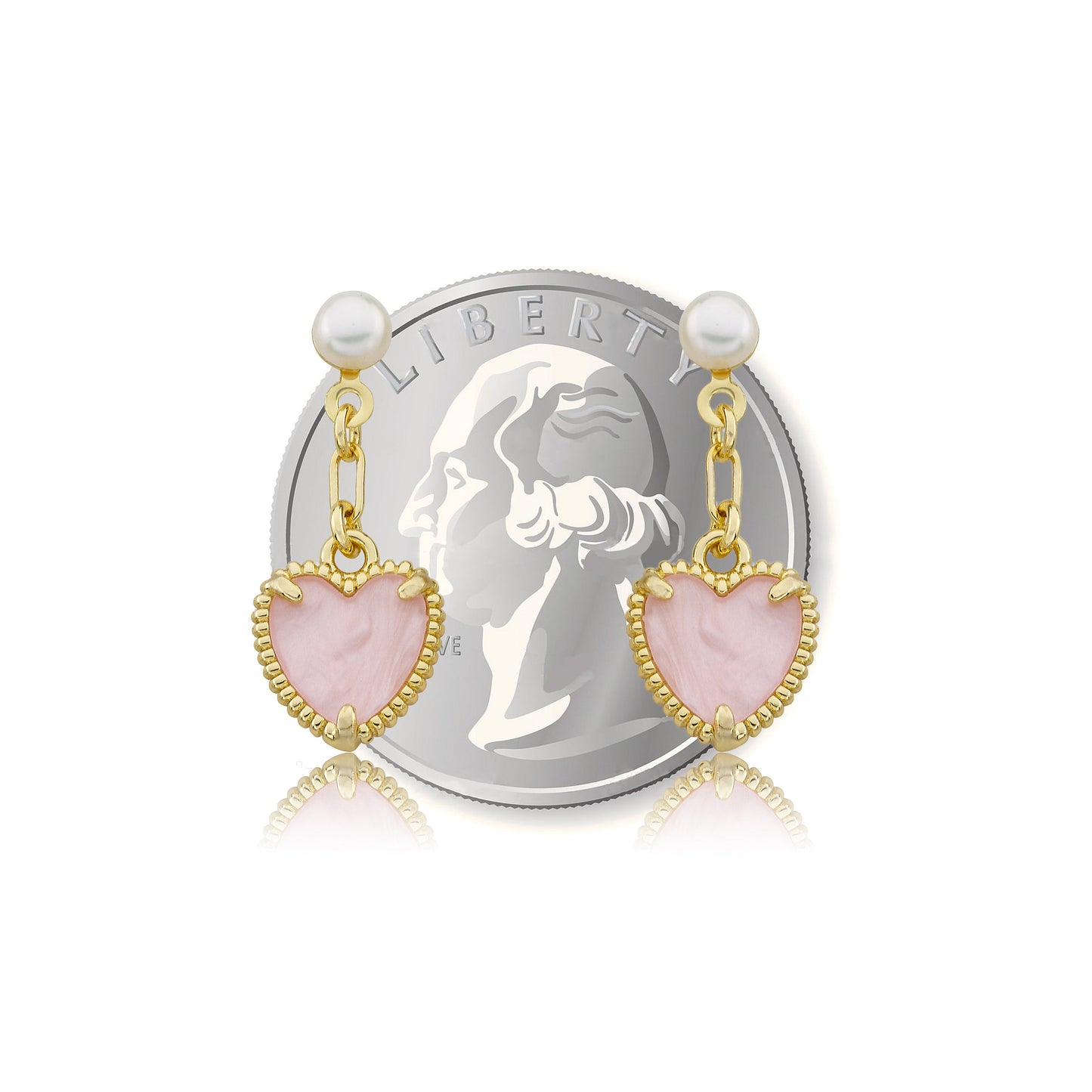 Mother of Pearl Heart Dangle Earring