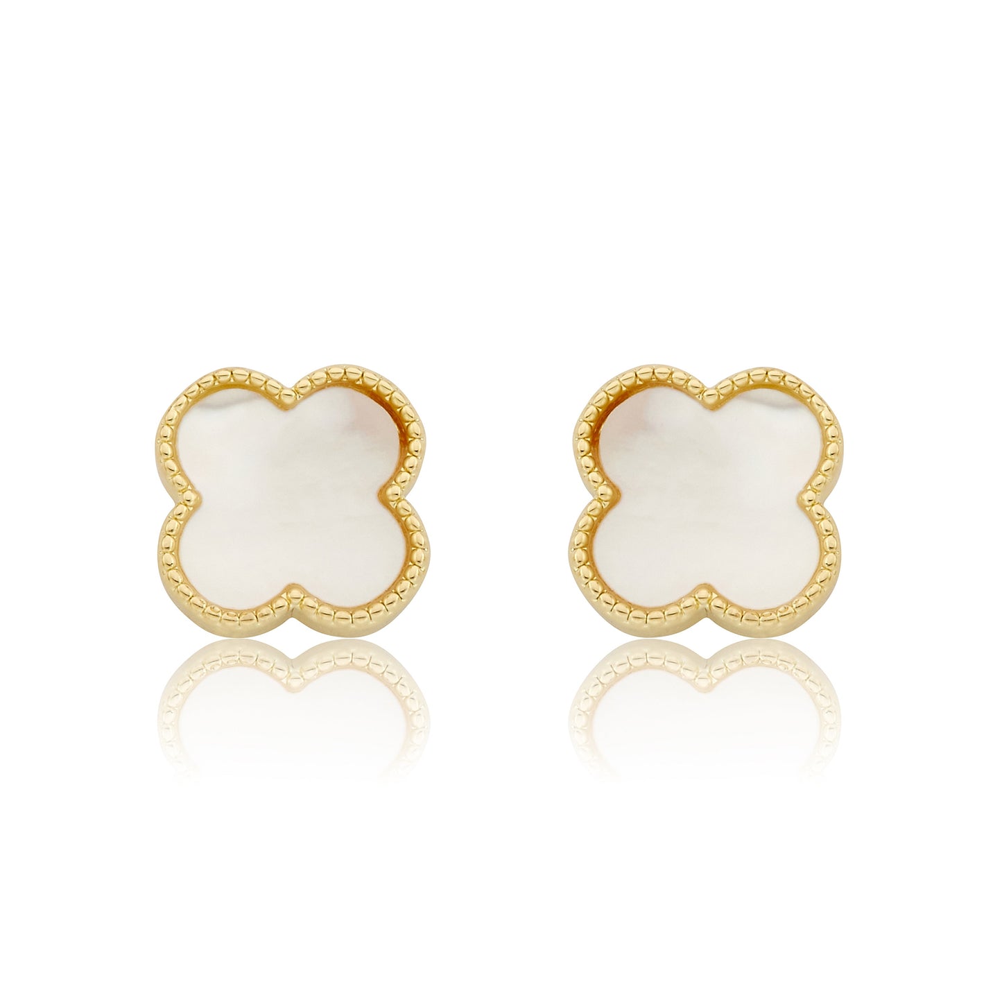LMTS Classic! Mother Of Pearl Clover Stud Earring