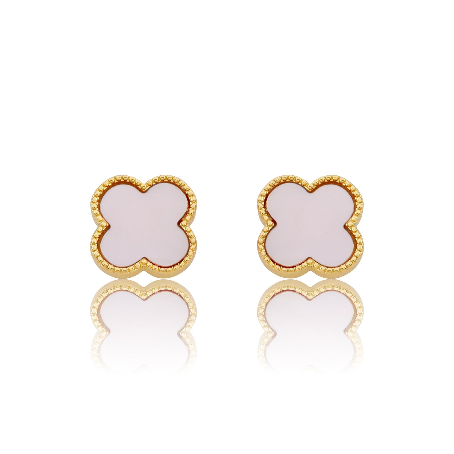 LMTS Classic! Mother Of Pearl Clover Stud Earring