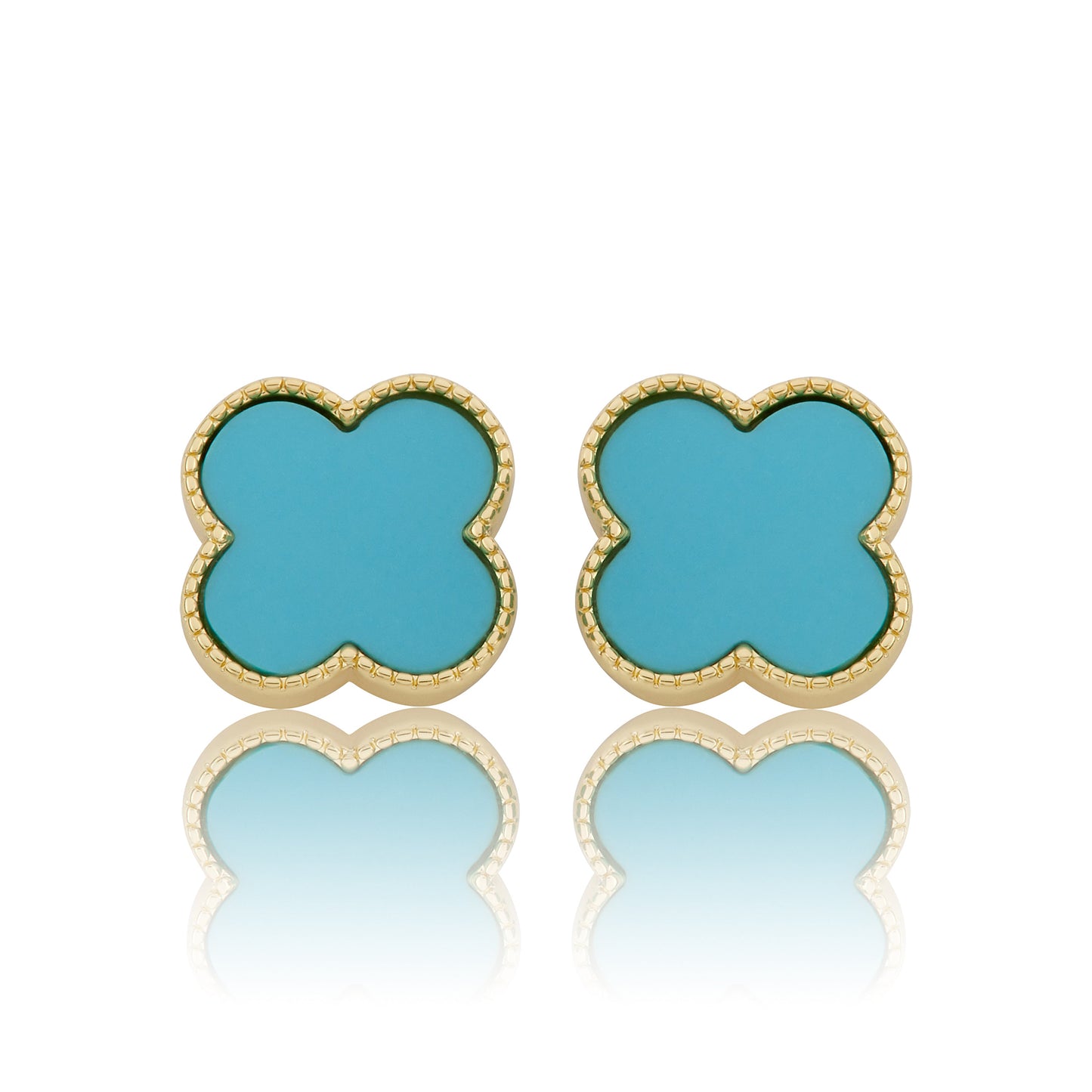 LMTS Classic! Mother Of Pearl Large Clover Stud Earring