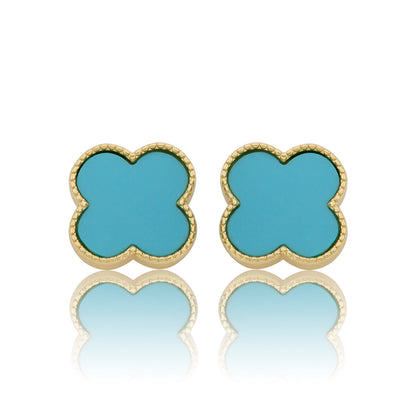 LMTS Classic! Mother Of Pearl Large Clover Stud Earring