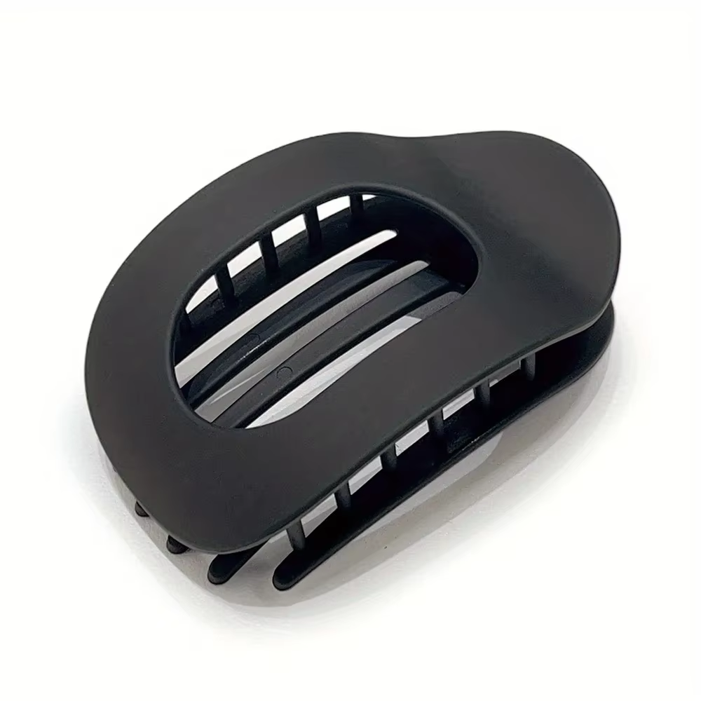 Fashion Oval Hair Claw Clip for Women New Design Leopard Matte Curved Flat Styling Barrettes Acrylic Lying down Hair Accessories